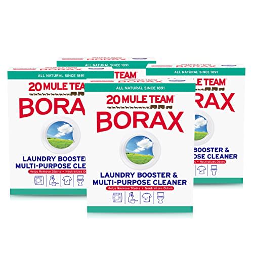 20 Mule Team All Natural Borax Detergent Booster & Multi-Purpose Household Cleaner, 65 Ounce, 4 Count