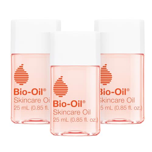 Bio-Oil Skincare Body Oil Serum, Scars & Stretch Marks, 0.85 fl oz, 3 Pack | Dermatologist Recommended, Vitamin E & A, Dry & Sensitive Skin, Non-Comedogenic, Face and Body, Scar Treatment
