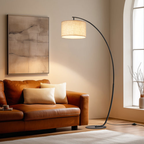 Ebern Designs 68.5" Arched Floor Lamp With Remote Control And Bulb Included & Reviews | Wayfair