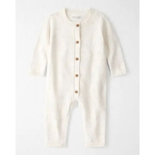 Baby Girl Organic Cotton Sweater Knit Pointelle Jumpsuit - Little Planet | Carter's