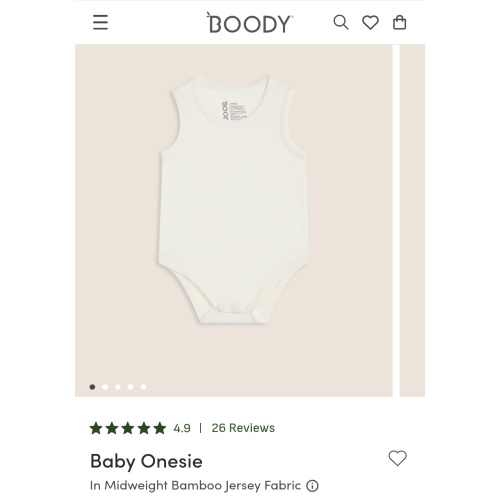 Baby Onesie-Natural White