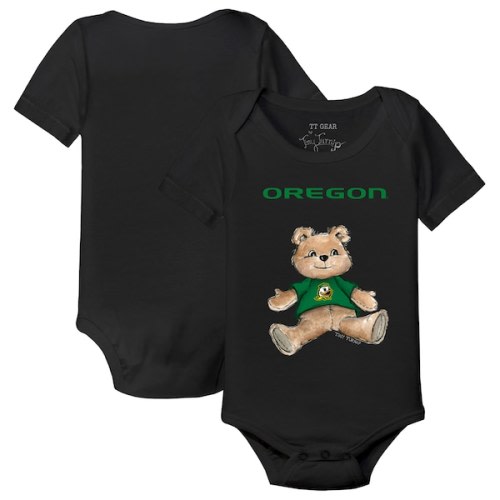 Oregon Ducks Tiny Turnip Infant Teddy   Bodysuit - Black