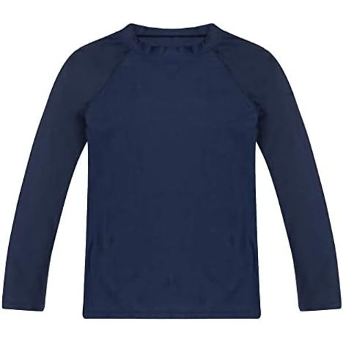 ESTAMICO Boys' UPF 50+ Long-Sleeve Rashguard Athletic Swim Shirt