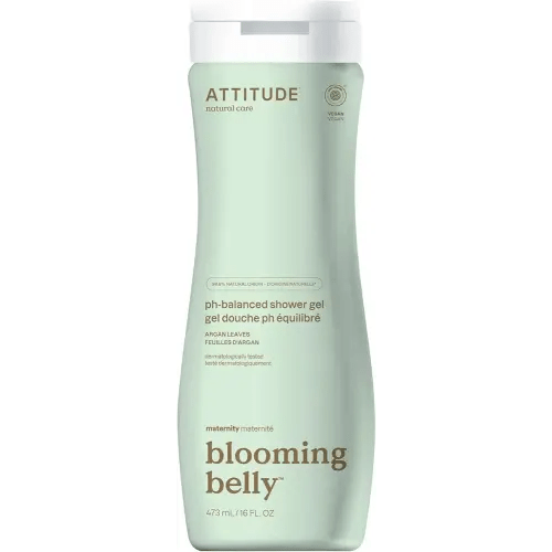 ATTITUDE Pregnancy pH-Balanced Body Wash, EWG Verified, Dermatologically Tested, Plant and Mineral-Based, Vegan Maternity Products, Argan Leaf Extract, 16 Fl Oz