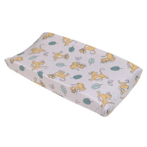 NoJo Disney Lion King Ivory, Teal, Sage and Gold Simba Future King Super Soft Changing Pad Cover