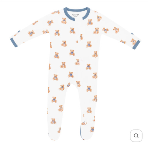 Teddy Bear Zippered Footie Pajama | Kyte Baby