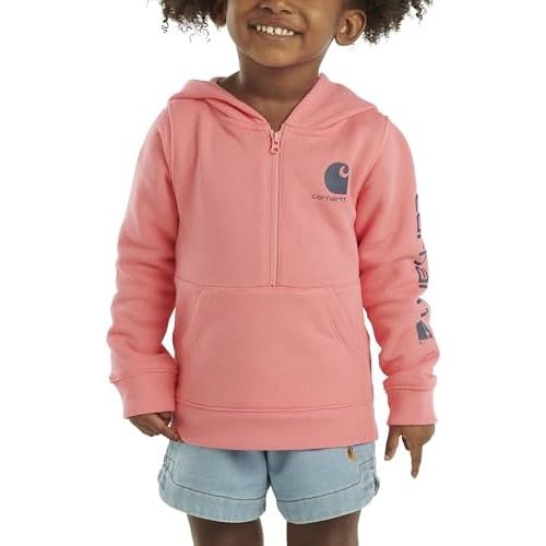 Carhartt girls Long-sleeve Half-zip Hooded Sweatshirt