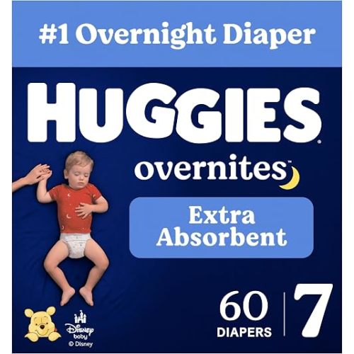 Huggies Overnites Diapers Size 7, 60 Count