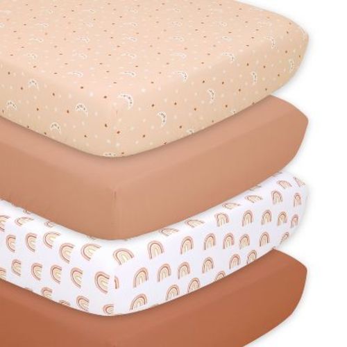 The Peanutshell Boho 4-Pack Fitted Crib Sheets