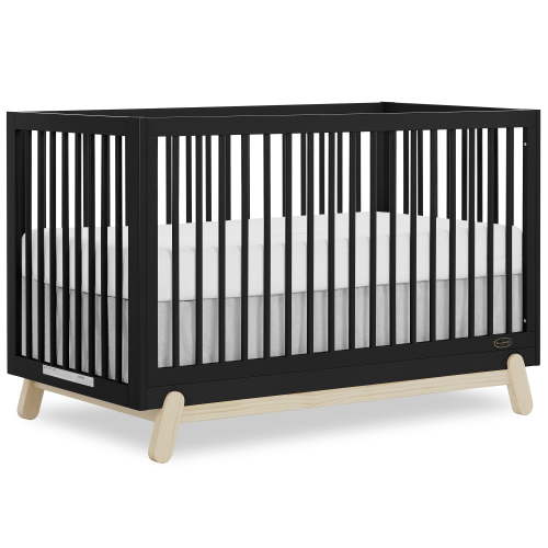 Dream On Me Hygge 5-in-1 Convertible Crib, Matte Black Vintage