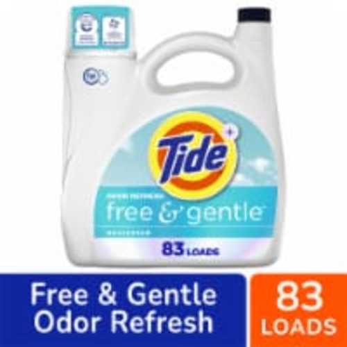 Tide Free and Gentle Odor Refresh Laundry Detergent Liquid, 117 fl oz