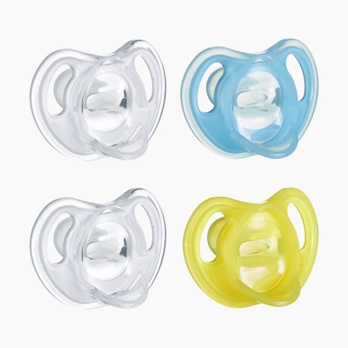Tommee Tippee Ultra Light Silicone Pacifier - Blue/Yellow, 6-18 Months, 4