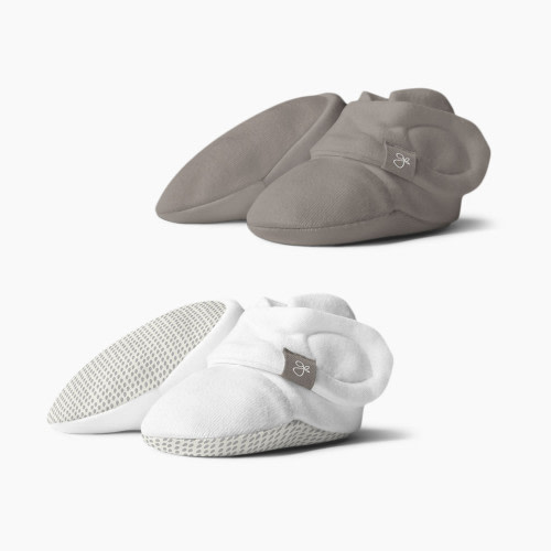 Goumi Kids Organic Cotton Boots (2 Pack) - Drops Gray/Pewter, 0-3 Months