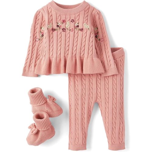 Gymboree baby-girls And Newborn Long Sleeve Sweater and Pants, 3 Piece Outfit