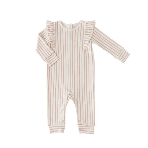 Ruffle Romper - Stripes Away Peony