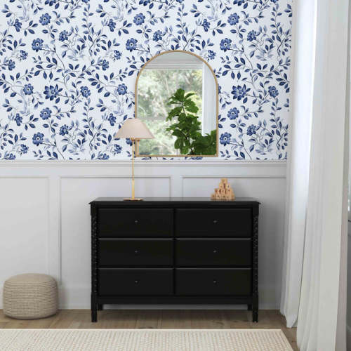 Jenny Lind Spindle 6-Drawer Dresser – Black