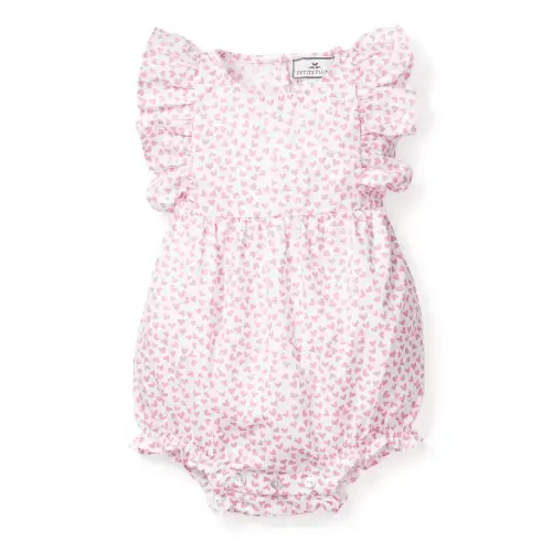 Baby's Twill Ruffled Romper in Sweethearts