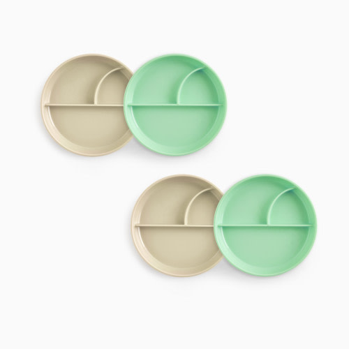 Sprucely Suction Plate - Green/Sand, 4