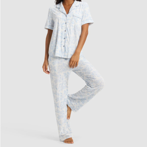 Women's Bamboo Stretch-Knit Short Sleeve & Pant PJ Set | Cozy Earth