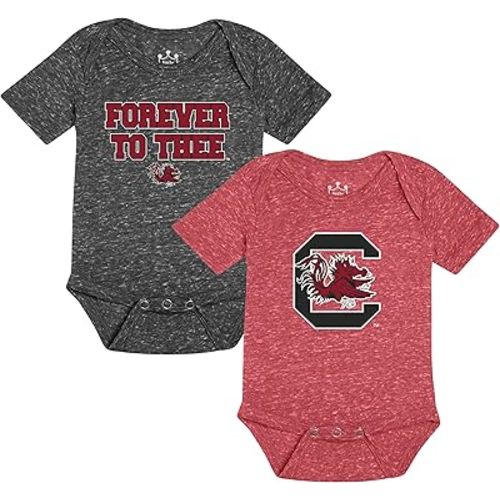 Little King Short Sleeve NCAA Romper 2 Pack-Knobby Fabric-Knobby Fabric-Infant Sizes 0-3M 6M 12M 18M