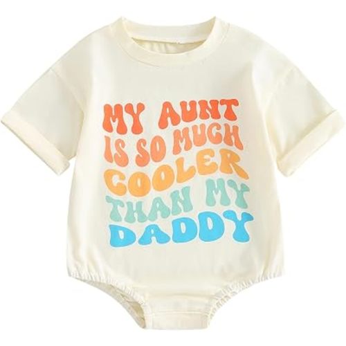 Auntie Baby Clothes Girl Boy Cute Romper