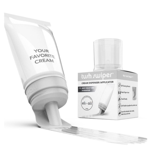 Eli & Ali Tush Swiper - Diaper Rash Cream & Butt Paste Applicator - Universal Fit for Most Diaper Creams | Mess-Free & Hygienic Alternative to Cream Spatula - Carry Less Baby Gear - Grey, 1 Pack