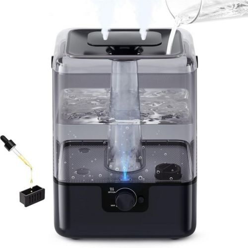 Black HEATDAZ 6L Humidifier - Perfect Christmas Gift, Cool Mist with Oil Diffuser, 26dB Sleep Mode & 50H Runtime