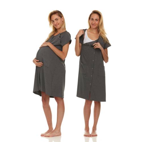 Ezi Women Hospital Gown Labor and Delivery Postpartum Soft Maternity Breastfeeding Nursing Pajamas