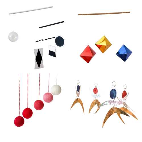 Classic Montessori Baby Visual Mobile Set , Montessori Baby Room Decorations, Newborn Baby Montessori Toys, Munari, Gobbi, Baby Shower Gift