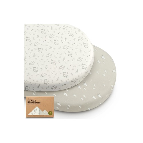 2-Pack Isla Fitted Bassinet Sheets