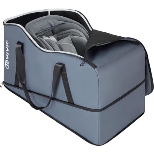 Car Seat Travel Bag Compatible with UPPAbaby Aria and Mesa, Infant Car Seat Travel Bag Car Seat Cover for Airplane Travel (Grey)