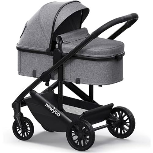 newyoo Nestro 516M 2-in-1 Convertible Infant Stroller, Pramette Mode, Gray