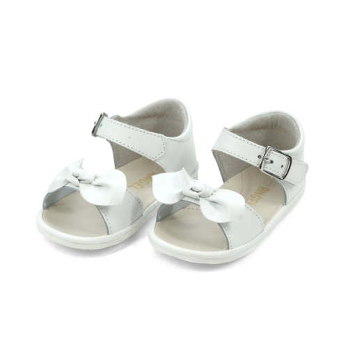 Angel Baby Girls Jolie Open Toe Bow Leather Sandal (Baby) – L'Amour Shoes