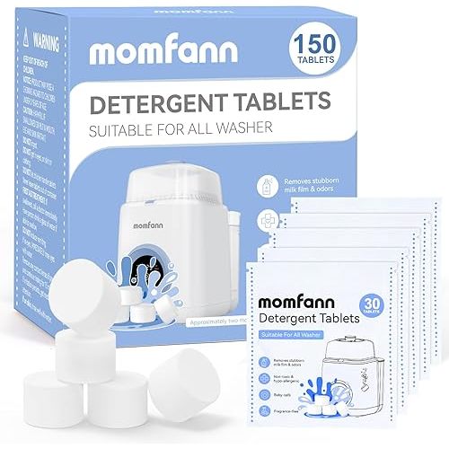 Professional Deep Cleaning Detergent Tablets for All Baby Bottle Washers, Washer Tablets for Bottle Washer and Sterilizer and Dryer, Easy to Use (150Pcs)