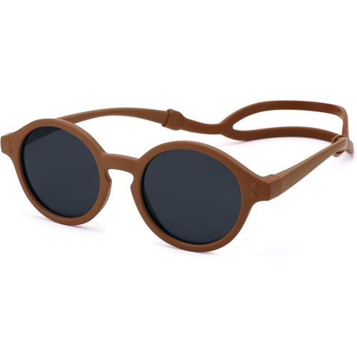 NULOOQ Polarized Baby Sunglasses with Silicone Strap - Bendable TPEE Flexible Infant Sunglasses 0-24 Months