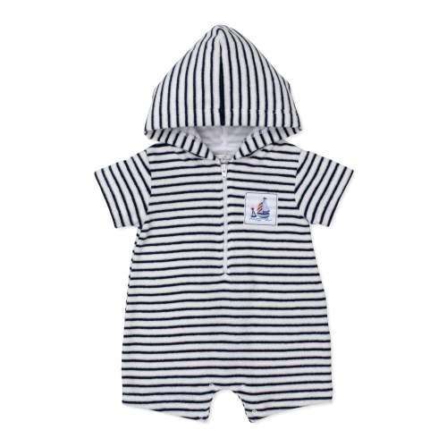 Red, White, & Blue Regatta Stripe Terry Romper