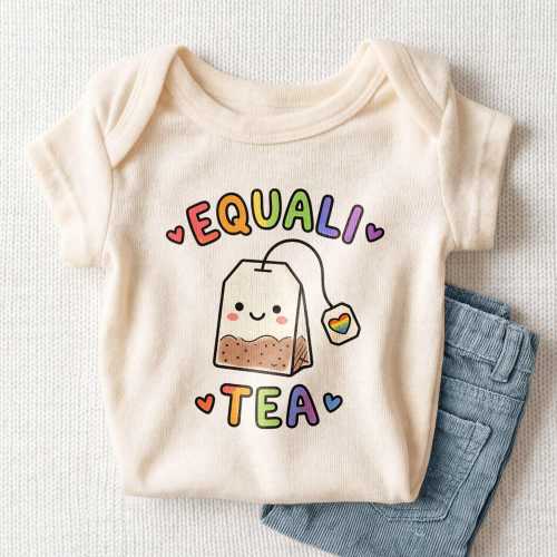 Equali-Tea Baby Onesie - Cute Pride Rainbow Equality Bodysuit