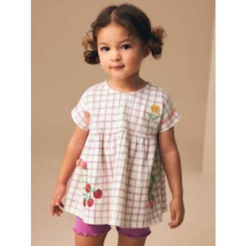 Buy Purple Fruit Embroidery Peplum Top and Cycle Shorts Set (3mths-7yrs) from Next USA