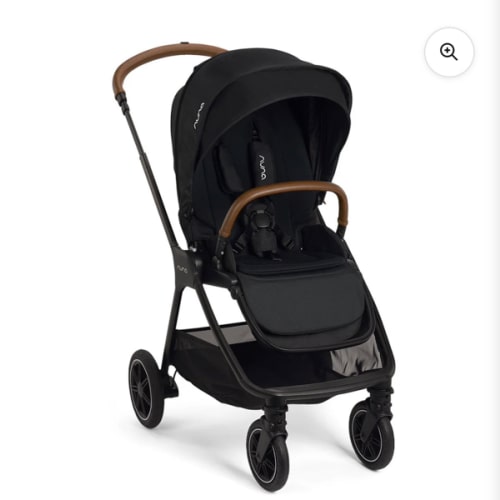 Nuna TRIV Next Stroller w/ Magnetic Buckle  - Caviar/Cognac