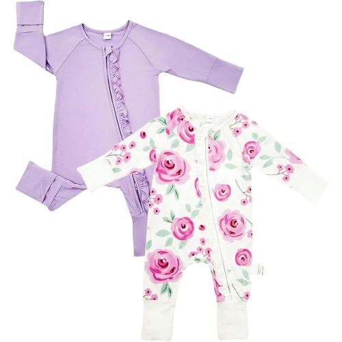 Bow Dream Baby Girl Romper Jumpsuit Bamboo Rayon Baby Clothes Boys & 2 Way Zipper Outfit Baby Clothes for Girls