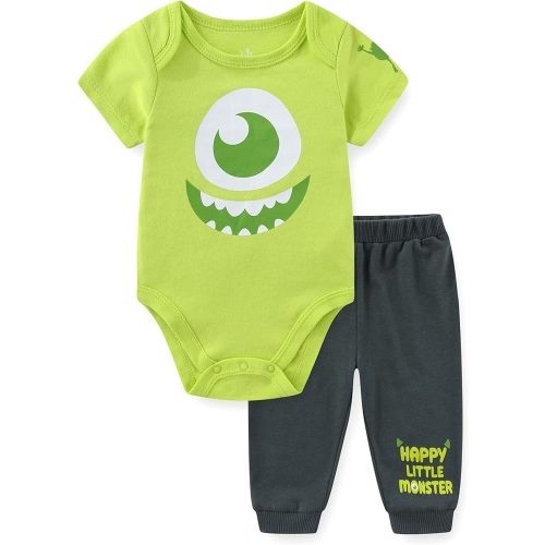 Disney Cars Toy Story Winnie the Pooh Stitch Monsters Inc. Baby Boys Bodysuit and Pants 2 Piece Set for Newborn Infant