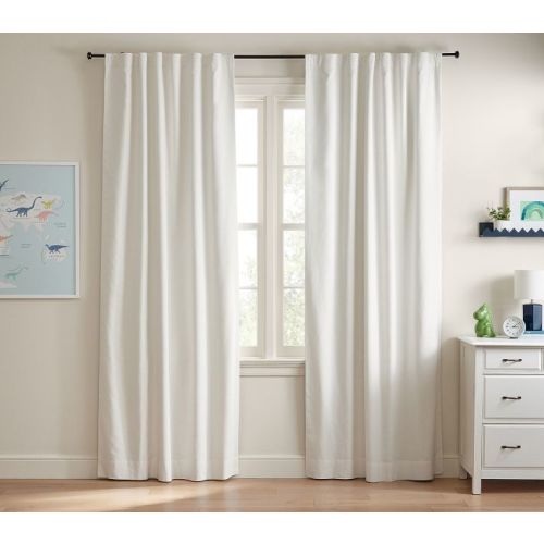 Evelyn Linen Kids Blackout Curtain | Pottery Barn Kids