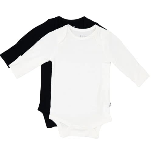 KYTE BABY Rayon made from Bamboo Long Sleeve Baby Bodysuits, 2-Pack
