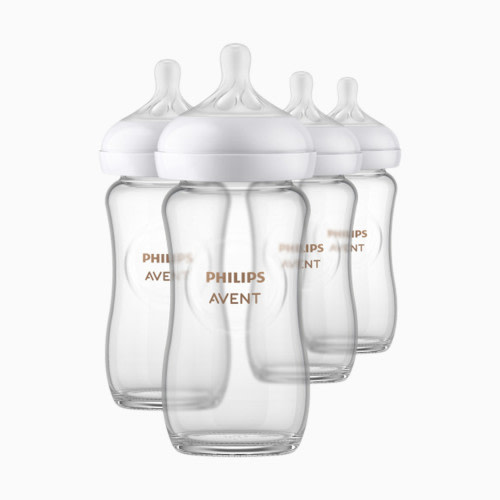 Philips Avent Glass Natural Baby Bottle with Natural Response Nipple - 8 Oz, 4