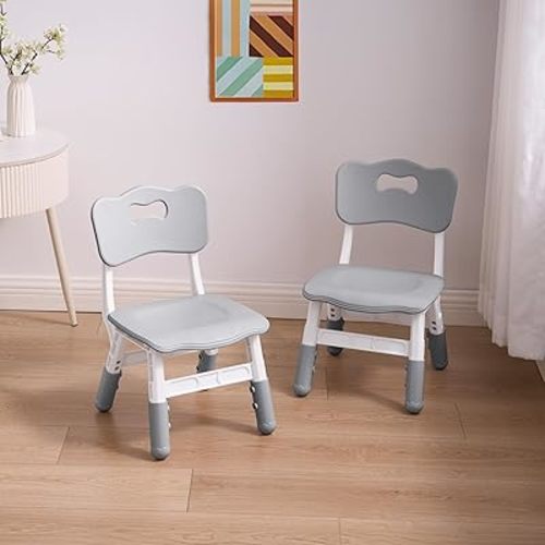 Adjustable Kids Chair, 3 Level Height Adjustable Child Chair, Toddler Chairs for Children Boys Girls Age 2-8, Child Seat Set Suitable for Home Family Classroom Nursery Indoor Use (2-Pack)