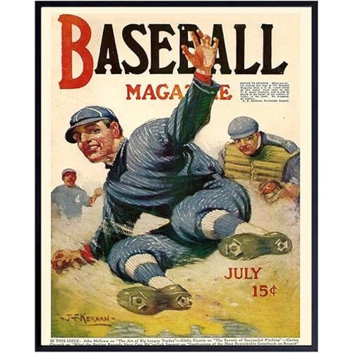 Vintage Baseball Unframed Photo Wall Art Print - Perfect Affordable Gift - Man Cave Display - Great For Home Decor - Ready to Frame (8x10)