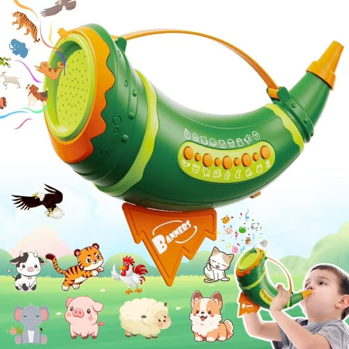Animal Caller Toys with 30 Realistic Sounds, Learning Animal Toys Featuring Dual Mode for Farm & Forest, LED Light-Up with 5 Levels, Perfect Indoor & Outdoor Toy for Toddler 3 4 5 6 Year Old