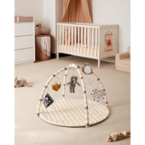 Amazon.com: Blissful Diary Baby Play Gym Mat, Play Mat Activity Mat with 6 Detachable Toys for Stage-Based Sensory & Motor Skill Development, Easy to Install & Clean, Baby Essentials Gift, Brown Checkerboard