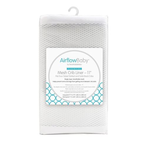 Breathable Mesh Liner for Full-Size Cribs (Gray, 11')
