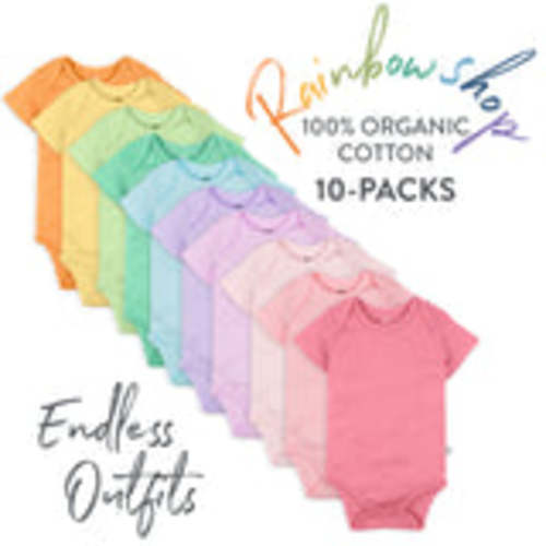 10-Pack Organic Cotton Short Sleeve Bodysuits | Honest Baby Clothing